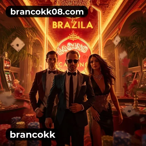 App brancokk para iOS e Android — interface mobile, login biométrico e PIX integrado