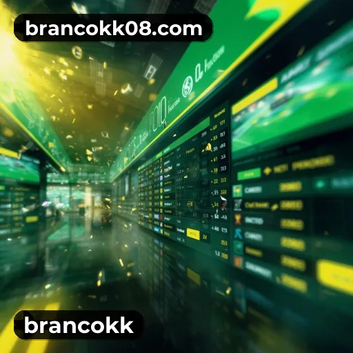 App brancokk para iOS e Android — interface mobile, login biométrico e PIX integrado